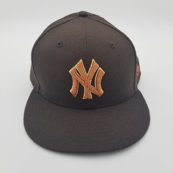New Era Other - New York Yankees Brown Fitted 7 5/8 Wool Baseball Hat 59Fifty New Era